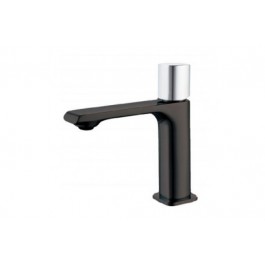 Grifo Lavabo Nova LYR01NECRO Monomando LYRA Negro Maneta Cromo