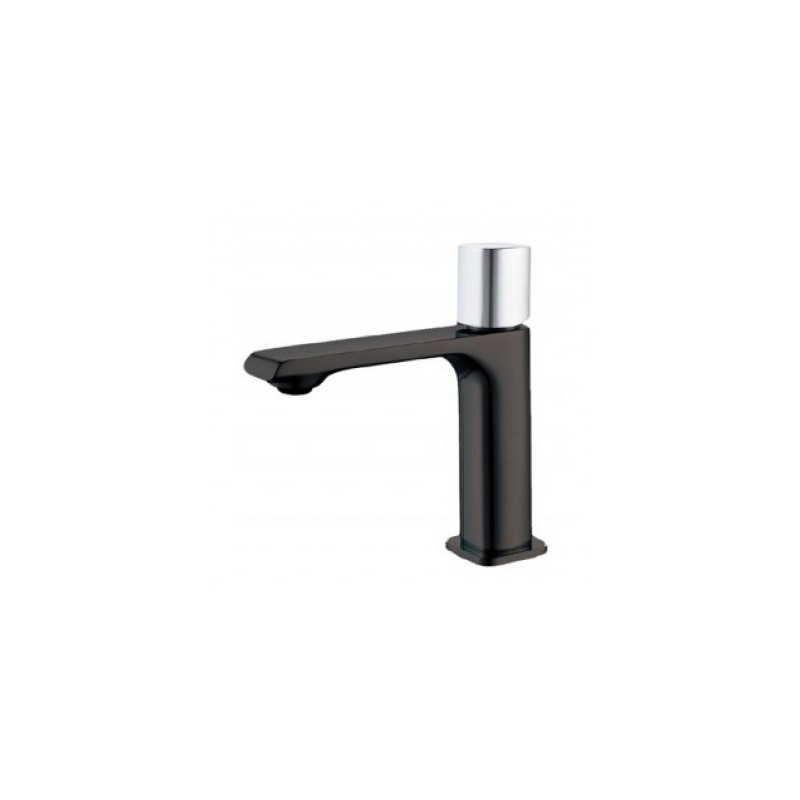 Grifo Lavabo Nova LYR01NECRO Monomando LYRA Negro Maneta Cromo