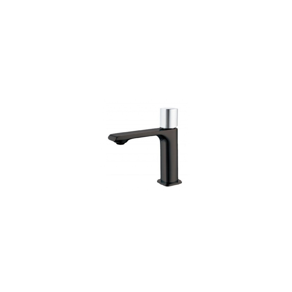 Grifo Lavabo Nova LYR01NECRO Monomando LYRA Negro Maneta Cromo