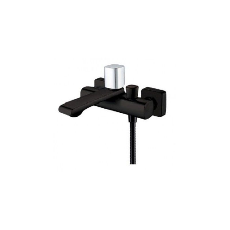 Grifo Baño/Ducha Nova LYR03NECRO Monomando LYRA Negro Maneta Cromo