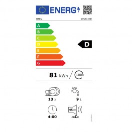 Lavavajillas Smeg LVS433XIN 60cm Clase D