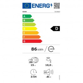 Lavavajillas Integrable Svan SVJI603 60cm 3 Bandejas Clase D