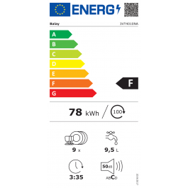 Lavavajillas integrable Balay 3VT4010NA de 45cm 9 Servicios