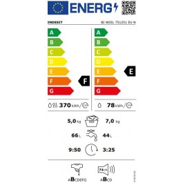 Lavasecadora Integrable Indesit BI WDIL 751251 EU N de 7/5kg 1200rpm