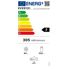 Frigorífico Infiniton FG1776425W70NFT 177cm NoFrost Clase F