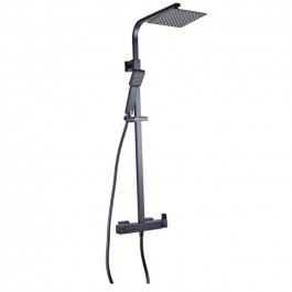 Comprar Monomando Extensible Cuadrada Nova SQUARE Rociador 20 cms Negro Oferta Outlet