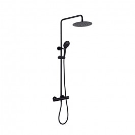 Comprar Columna Termostática Extensible Nova TALIA Rociador 25 cms Negro Oferta Outlet