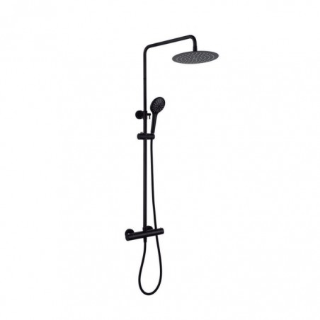 Columna Termostática Extensible Nova TALIA Rociador 25 cms Negro