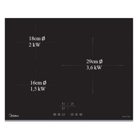 Placa de Inducción Midea MC-IT7118B3-A2C de 60cm