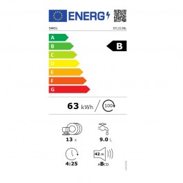 Lavavajillas Integrable Smeg STL323BL 60cm 3ra Bandeja Clase B