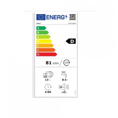 Lavavajillas Smeg LVS432XIN 60cm Clase D