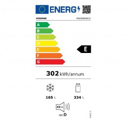 Frigorífico Americano Hisense RS650N4AC2 179cm NoFrost Clase E