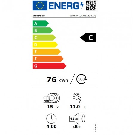 Lavavajillas Integrable Electrolux EEM69410L 60cm Clase C