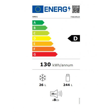 Frigorífico 1puerta Smeg FAB28RLI5 Clase D