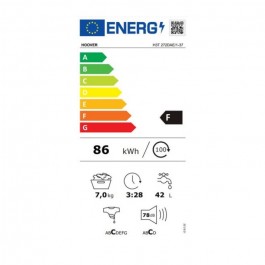 Lavadora de Carga Superior Hoover 31018947 H3T272DAET137 7kg 1200rpm Clase F