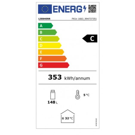 Refrigerador empotrable bajo encimera Botellero Liebherr FKUv 1663