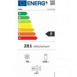 Frigorifico Combi Integrable Teka CI3 342 178cm Defrost Clase F