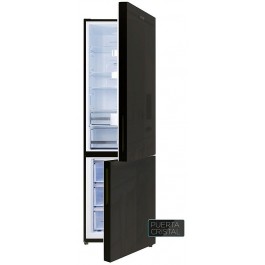 Frigorifico Combi Evvo F60B GLASS negro 200cm No Frost