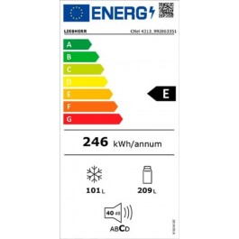 Combi LIEBHERR CNef4313 186 Cm No Frost