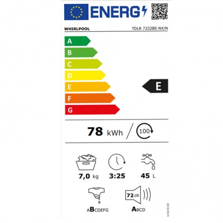 Lavadora Whirlpool TDLR7222BSNXN 7Kg 1200rpm