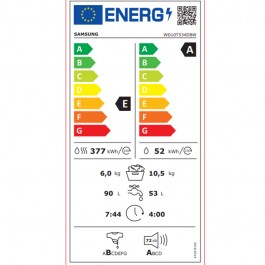 Lavasecadora Samsung WD10T534DBWS3 10Kg 1400rpm