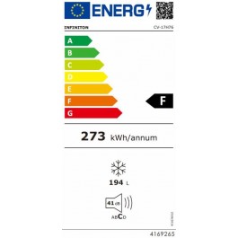 Congelador Vertical Infiniton CV-17H76 de 169cm