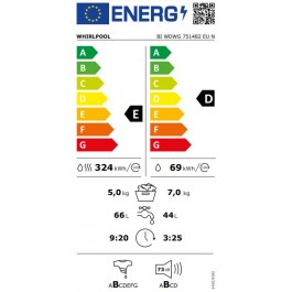 Lavasecadora Integrable Whirlpool BI WDWG 751482 EU N de 7/5kg 1400rpm