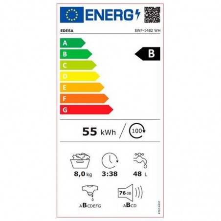 Lavadora Edesa EWF1482WH de 8kg 1400rpm