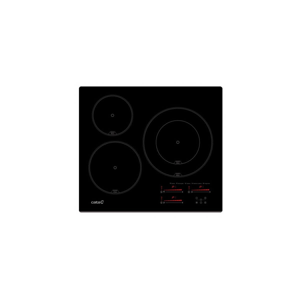 Placa de Inducción Cata INSB 6028 BK de 60cm 3 Zonas