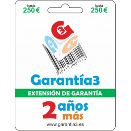 Extensión de garantía 2 AÑOS MÁS - tope máximo 250€