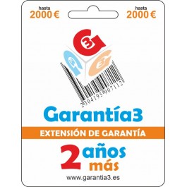 Comprar EXTENSIÓN DE GARANTÍA - 2 AÑOS MÁS - tope máximo 2000€ Oferta Outlet