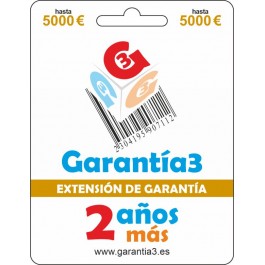 Ampliación DE GARANTÍA - 2 AÑOS MÁS - tope máximo 5000€