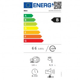 Lavavajillas Beko BDFN36650XC 16 Servicios 60cm