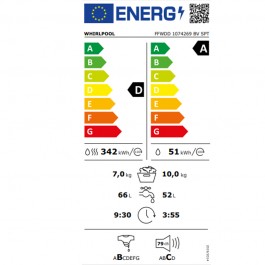 Lavasecadora Whirlpool FFWDD1074269BVSPT 10kg 1351rpm