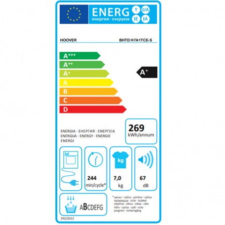 Secadora Hoover BHTD H7A1TCES 7kg