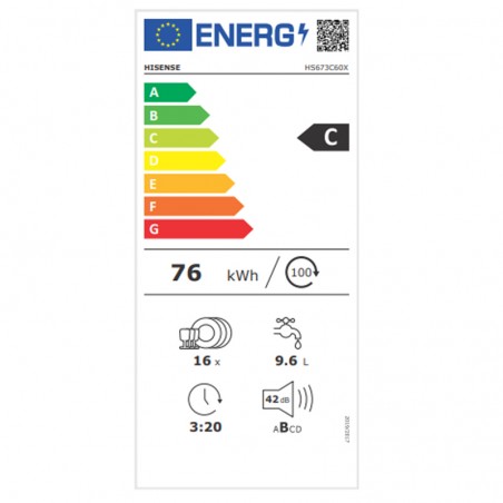 Lavavajillas Hisense HS673C60X 16 Servicios