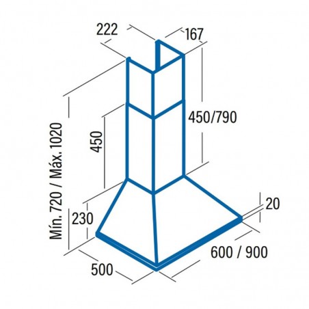 Campana Cata Omega 600BK 60cm