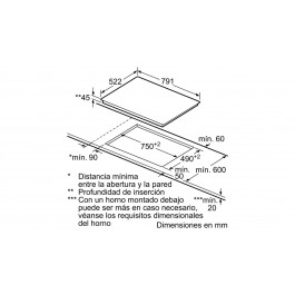 Placa Vitrocerámica Balay 3EB785LQ de 80cm 5 Fuegos