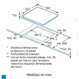 Placa Inducción Balay 3EB965LU de 60cm 3 Fuegos