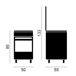 Cocina Gas VITROKITCHEN CB5530IN 50cm Ino