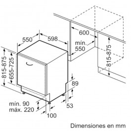 Lavavajillas Integrable Balay 3VF5330NP de 60cm con 3ra Bandeja