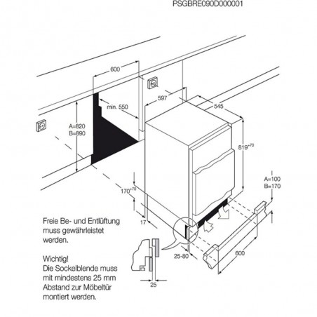 Frigorífico Integrable AEG SFB682E1AF de 82cm