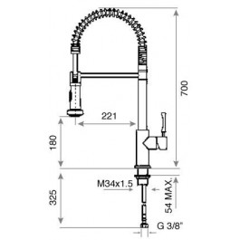 Grifo Teka INX939 Flexible Inox