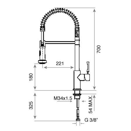 Grifo Teka INX939 Flexible Inox