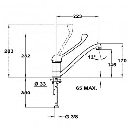 Grifo TEKA MED 913 Cromo Gerontologico