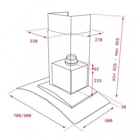 Campana TEKA NC 785 Inox Cristal 70cm