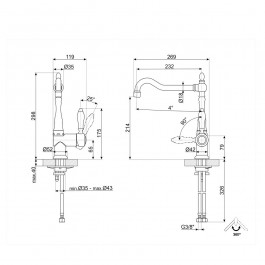 Grifo Smeg MIR6CR2 Cromo Rústico