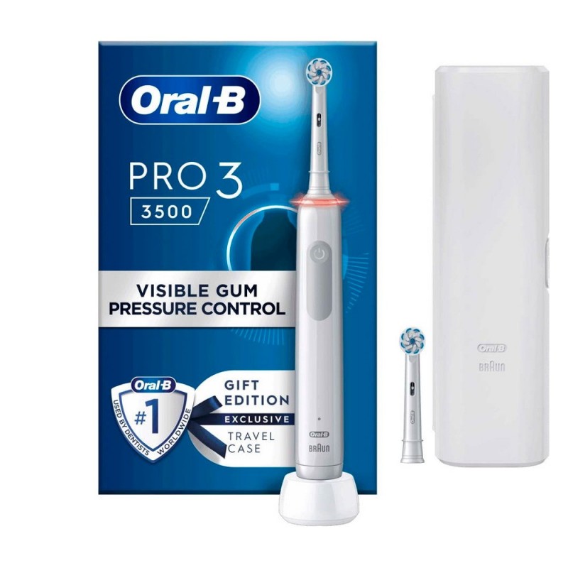 Cepillo Dental ORAL-B Pro 3 3500 Blanco + Estuche