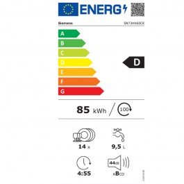 Lavavajillas Integrable Siemens SN73HX60CE de 60cm 14 Servicios