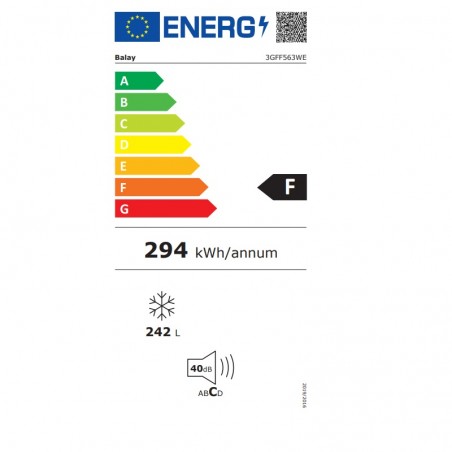 Congelador Balay 3GFF563WE de 186cm No Frost